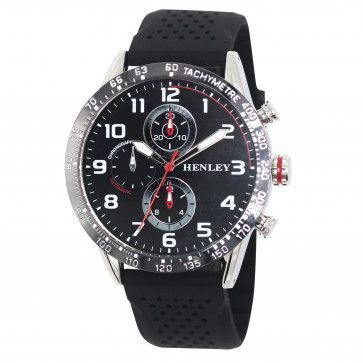 Large Polished Sports Silicone Watch