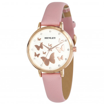 Rose Butterfly Watch - Pink