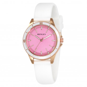 Silicone Rose Gold Sports Watch
