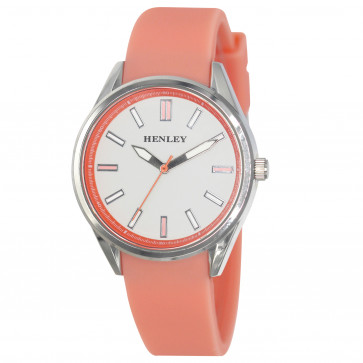 Coloured Silicone Sports Watch - Persimmon