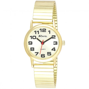 Women's Classic Bold Easy Read Expander Bracelet Watch