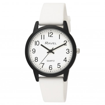 Men's Silicone Watch - Black/White