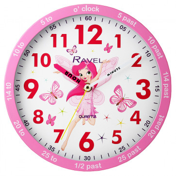 Kids 25cm Time-Teacher Wall Clock - Fairy