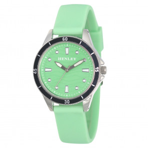 Silicone Wave Sports Watch - Green
