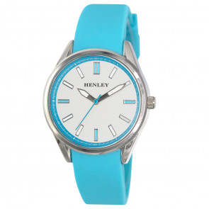 Coloured Silicone Sports Watch - Blue