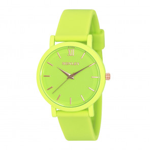 Coloured Case Silicone Sports Watch - Lime Green