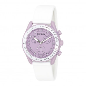 Pastel Coloured Silicone Sports Watch - White / Lilac