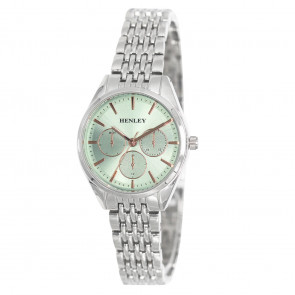 Dress Sports Bracelet Watch - Silver/Green