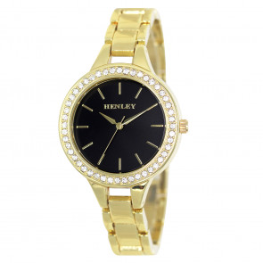 Diamante Bracelet Watch - Gold/Black