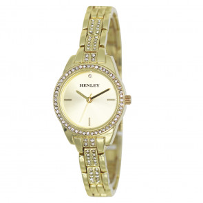Dress Diamante Bracelet Watch - Gold