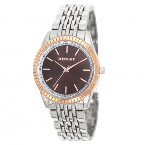 Dress Bracelet Watch - Silver/Brown