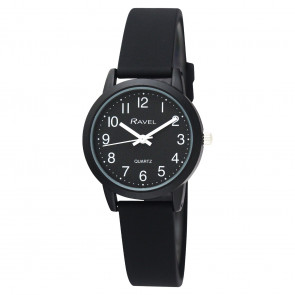 Unisex Silicone Watch - Black/Black