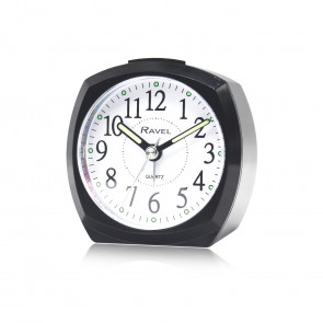 Mid sized Bedside Quartz Alarm Clock - Black