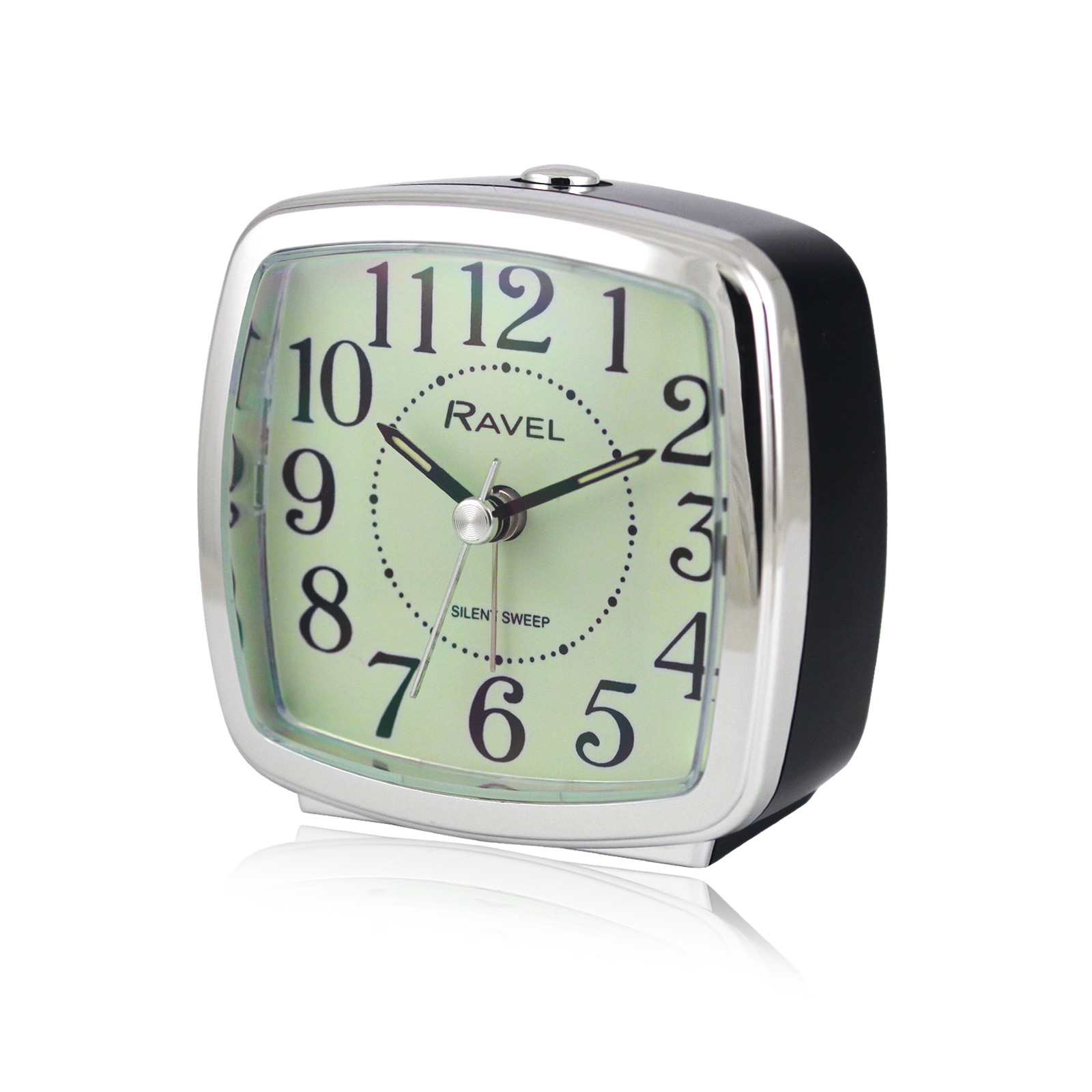 Ravel Alarm clock silent sweep Series Black 12 Months Warranty 